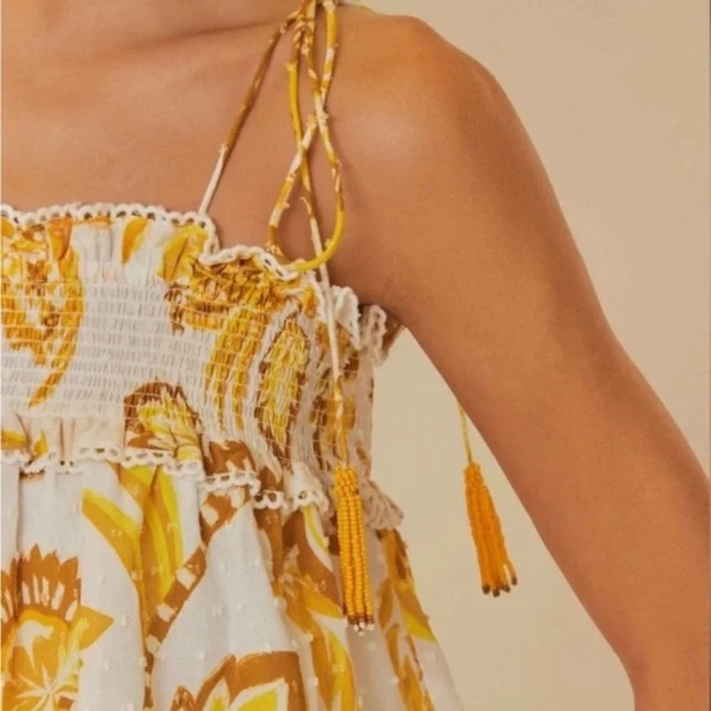 Farm Rio Off-White Aura Floral Mini Dress - Picture 3 of 5